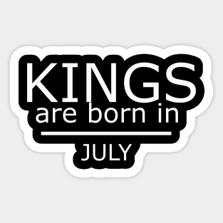 kings are born in july-Birthday Boy Shirt Sticker